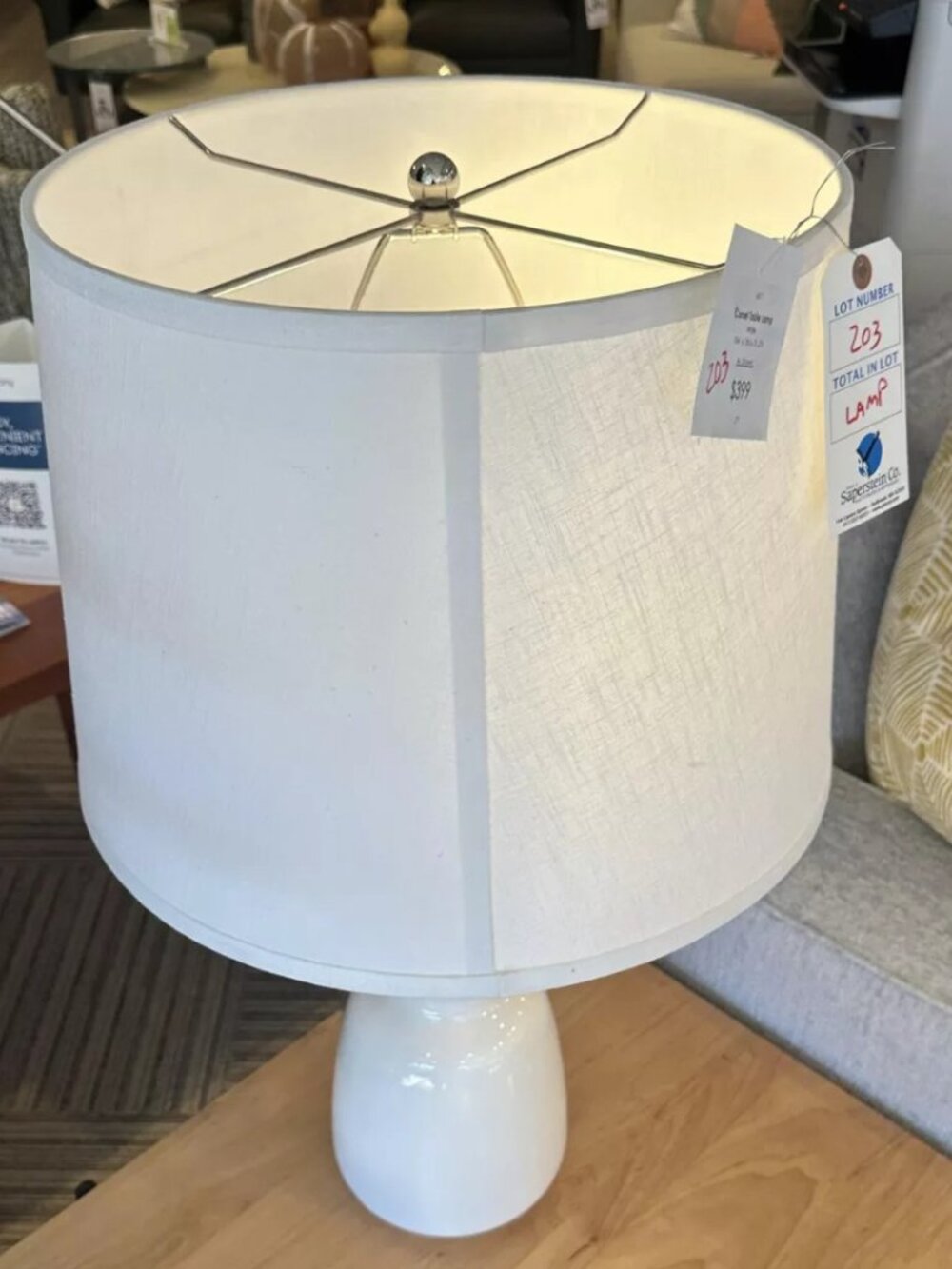 Jamie Young Table Lamp Ceramic Corset Table Lamp in White - White Shade